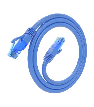 AISENS Cable De Red Latiguillo RJ45 Cat.6 UTP AWG26 CCA, Azul, 0.5 m