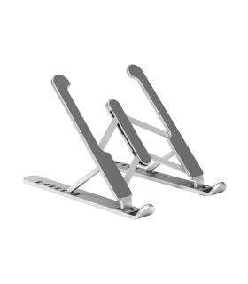 AISENS Soporte De Sobremesa Ajustable Para Portatil   Tablet, Plata