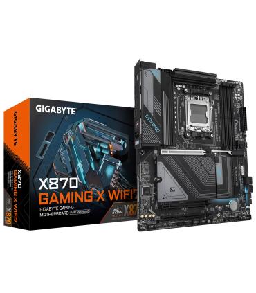 GIGABYTE X870 GAMING X WIFI7 Placa Base - Compatible con CPUs AMD Ryzen 9000, 16+2+2 fases VRM, hasta 8000MHz DDR5 (OC), 1xPCIe