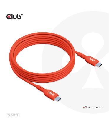 CLUB3D CAC-1573 cable USB USB4 Gen 2x2 2 m USB C Rojo