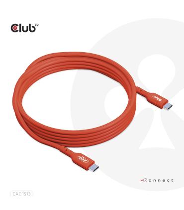 CLUB3D Cable certificado USB2 tipo C bidireccional USB-IF Datos 480 Mb, PD 240 W (48 V 5 A) EPR M M 3 m 9,84 pies