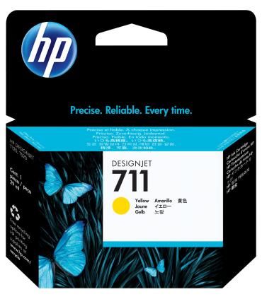 HP Cartucho de tinta DesignJet 711 amarillo de 29 ml