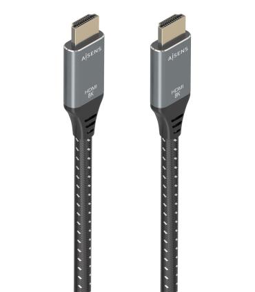 AISENS Cable HDMI V2.1 ultra alta velocidad   HEC 8K@60Hz 48Gbps, A M-A M, Gris Negro, 7.0m