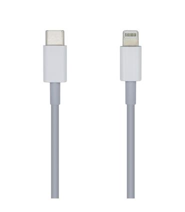 AISENS Cable USB 2.0 USB-С A Lightning PD 2A, Lightning M-USB-С M, Blanco, 1.0m