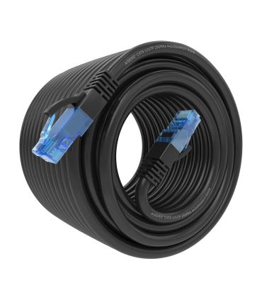 AISENS Cable De Red Latiguillo RJ45 Cat.6 UTP AWG26 CCA, Negro, 20 m