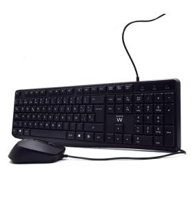 Ewent EW3006 teclado Ratón incluido Oficina USB QWERTY Español Negro