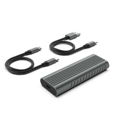 Ewent EW7025 caja para disco duro externo Caja externa para unidad de estado sólido (SSD) Gris M.2