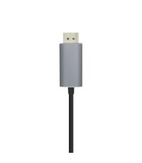 AISENS Cable conversor USB-C a Displayport 4K@60HZ, USB-C M-DP M, Negro, 0.8m