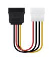 Nanocable CABLE SATA ALIMENTACION 5.25"(MOLEX 4PIN)/M-SATA/H 16CM OEM