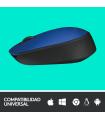 Logitech M171 Blue-K ratón Oficina Ambidextro RF inalámbrico Óptico 1000 DPI