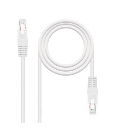 Nanocable CABLE RED LATIGUILLO RJ45 CAT.6 UTP AWG24, BLANCO, 0.5 M