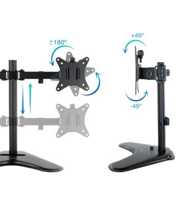 TooQ DB1702TN-B soporte para monitor 81,3 cm (32") Escritorio Negro