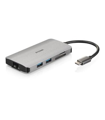 D-Link DUB-M810 base para portátil y replicador de puertos Alámbrico USB 3.2 Gen 1 (3.1 Gen 1) Type-C Plata