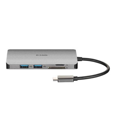 D-Link DUB-M810 base para portátil y replicador de puertos Alámbrico USB 3.2 Gen 1 (3.1 Gen 1) Type-C Plata