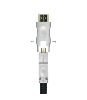 AISENS Cable HDMI V2.0 AOC Desmontable Premium Alta Velocidad   HEC 4k@60Hz 4 4 4 18Gbps, A M-D A M, Negro, 15m