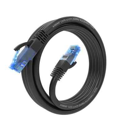 AISENS Cable De Red Latiguillo RJ45 Cat.6 UTP AWG26 CCA, Negro, 3.0 m