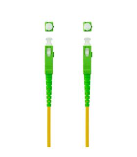 Nanocable Cable de Fibra Óptica SC APC a SC APC Monomodo Simplex LSZH, Amarillo, 10m