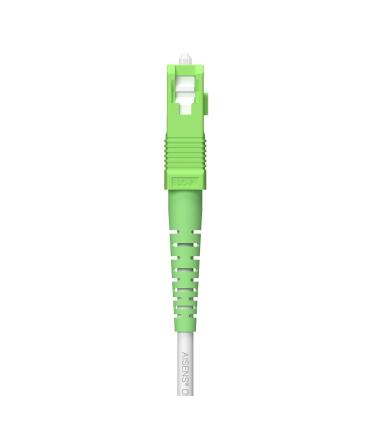 AISENS Cable Fibra Óptica Latiguillo G657A2 3.0 9 125 SMF Simplex CPR DCA LSZH, SC APC-SC APC, Blanco, 150 m