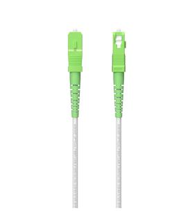 AISENS Cable Fibra Óptica Latiguillo G657A2 3.0 9 125 SMF Simplex CPR DCA LSZH, SC APC-SC APC, Blanco, 60 m