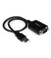 StarTech.com Cable 0,3m USB a Puerto Serie Serial RS232 DB9 con Retención del Puerto de Asignación COM