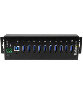 StarTech.com Hub Industrial de 10 Puertos USB 3.0 - 5Gbps - Ladrón Concentrador USB-A con Protección Antiestática ESD y