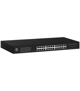 LevelOne GEP-2841 switch Gestionado L2 Gigabit Ethernet (10 100 1000) Energía sobre Ethernet (PoE) 1U Negro