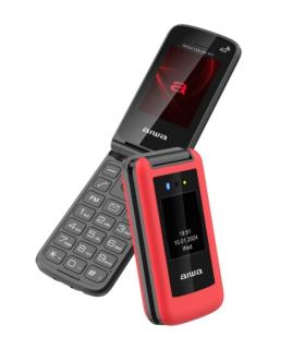 Telfono Mvil Aiwa FP-30-4G RD para Personas Mayores/ Rojo