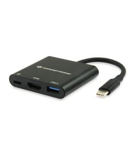 Conceptronic DONN01B base para portátil y replicador de puertos USB 3.2 Gen 1 (3.1 Gen 1) Type-C Negro