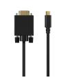 AISENS Cable Conversor USB-C a VGA, USB-C/M-HDB15/M, Negro, 0.8M