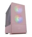 Caja Microatx Gaming Mars Gaming Mcz Pink Frontal Mesh Con 2xventilador Rgb Ventana Lateral Total Usb3.0 + Usb 2.0 Sin Fuente