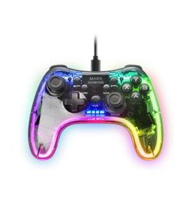 Gamepad Mars Gaming Conexion Usb-a / Usb-c Multiplataforma 20 Botones Rgb Neon Vibracin Haptica Dual