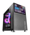 Caja Microatx Gaming Mars Gaming Mc-lcd Negra Con Pantalla Ips 8 Mini Hdmi Ventana Lateral Cristal Templado