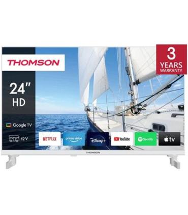 Televisor 24 Thomson 24hg2s14cw Blanco Hd 1366x768 12v/24v Google Tv 11 3xhdmi 2xusb Bt Wifi Vesa 100x100 Color Blanco