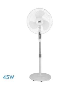 Ventilador De Pie Bise Blanco 3 Velocidades 45w 3 Aspas Oscilante Control Remoto Y Temporizador