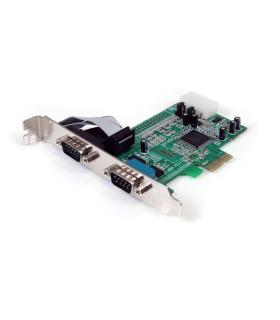 StarTech.com Tarjeta PCI Express Adaptadora Serie RS232 DB9 de 2 Puertos UART16550 - Tarjeta PCIe Controladora de Host Serial