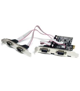 StarTech.com Tarjeta Adaptadora PCI Express PCIe de 4 Puertos Serie RS232 UART 16550 Serial DB9