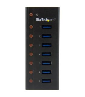 StarTech.com Concentrador USB 3.0 de 7 Puertos con Caja de Metal - 5Gbps - Hub de Sobremesa o Montaje en Pared