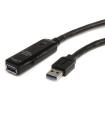 StarTech.com Cable Extensor Alargador USB 3.0 SuperSpeed Activo de 10m - USB A Macho a Hembra - Negro