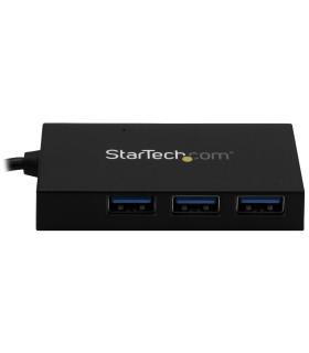 StarTech.com Hub USB 3.0 de 4 Puertos - Hub USB Tipo-A con 1 Puerto USB-C y 3 Puertos USB-A - Alimentación por Bus USB - Hub