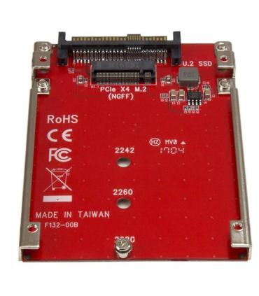 StarTech.com Tarjeta Adaptador PCI Express M.2 a U.2 SFF8639 para SSD NVMe M.2 - Conversor para SSD M.2 - Tarjeta Anfitrión