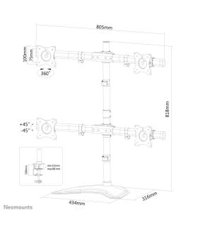 Neomounts Soporte de escritorio para monitor