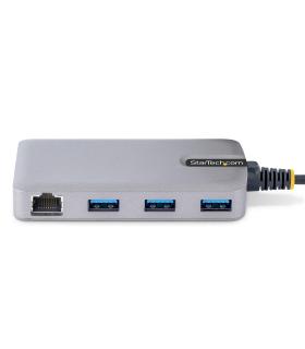 StarTech.com Hub USB-C de 3 Puertos USBA - USB 3.0 de 5Gbps - Alimentado por el Bus - Concentrador USB-C de 3 Puertos USB-A -