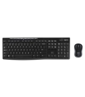 Logitech Wireless Combo MK270 teclado Ratón incluido Universal USB AZERTY Francés Negro