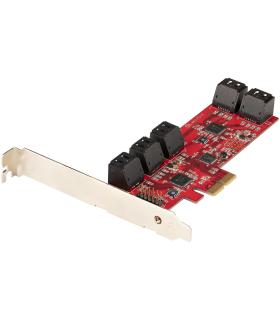 StarTech.com Tarjeta PCIe Controladora SATA de 10 Puertos - Tarjeta de Expansión PCI Express SATA - 6Gbps - Perfil