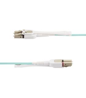 StarTech.com Cable de Fibra Óptica Multimodo LC a LC (UPC) OM4 de 5m - con Pestillos - 50 125µm - Redes de 100G - Resistente a