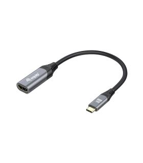 Equip 133492 adaptador de cable de vídeo 0,15 m USB Tipo C HDMI Negro, Gris