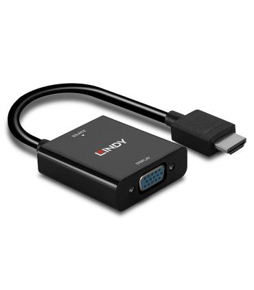 Lindy 38291 adaptador de cable de vídeo 0,1 m HDMI tipo A (Estándar) VGA (D-Sub) Negro