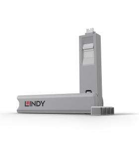 Lindy 40427 bloqueador de puerto Bloqueador de puerto + clave USB Tipo C Blanco 5 pieza(s)