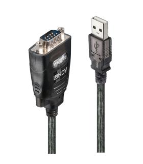 Lindy 42686 cable de serie Negro 1,1 m USB tipo A DB-9