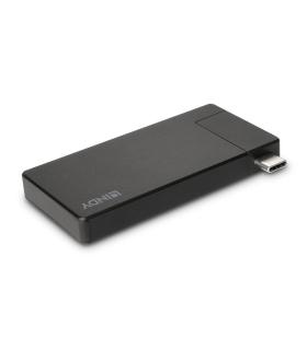 Lindy 43336 base para portátil y replicador de puertos Alámbrico USB 3.2 Gen 1 (3.1 Gen 1) Type-C Negro